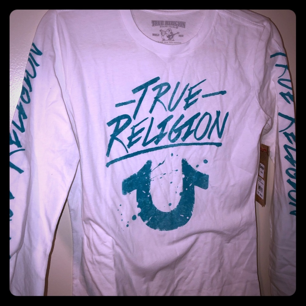 Women’s True Religion long sleeve white shirt